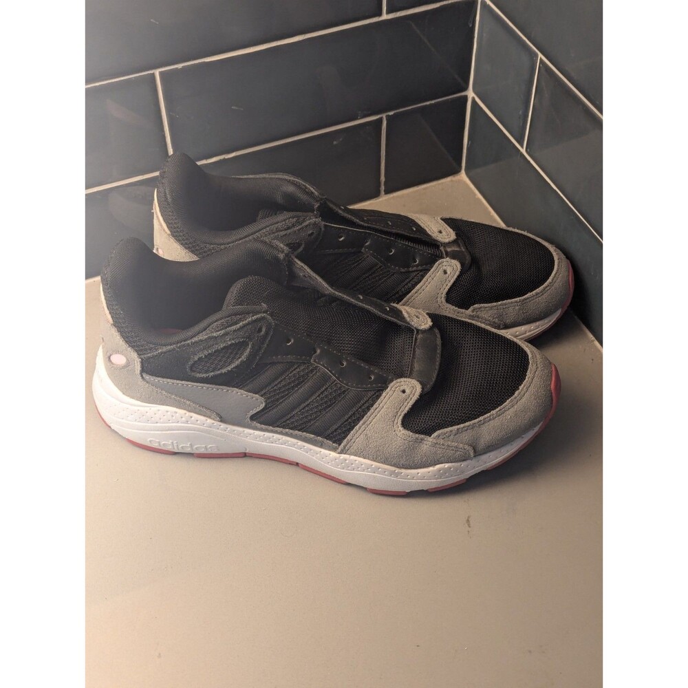 Size 9.5 - Adidas Crazychaos Core Black Athletic Running Shoes No Shoelaces